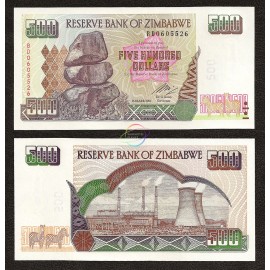 Zimbabwe 500 Dollars, 2004, P-11, UNC