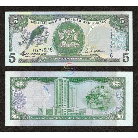 Trinidad & Tobago 5 Dollars, 2006, P-47, UNC