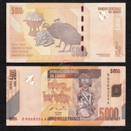 Congo D.R. 5,000 Francs, 2005, P-102, UNC