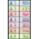 Zimbabwe 1, 5, 10, 20, 50, 100, 500 Dollars Set, 2009, P-92, 93, 94, 95, 96, 97, 98, UNC