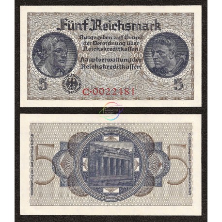 Germany 5 Reichsmark, 1940-45, P-R138a, UNC