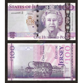 Jersey 100 Pounds, QE II, Commemorative, 2012, P-37, UNC