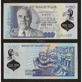 Mauritius 50 Rupees, 2013, P-65, Polymer, UNC