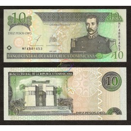 Dominican Republic 10 Pesos, 2003, P-168c, UNC