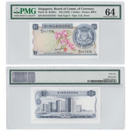 Singapore, P-1b, 1970, PMG 64 UNC