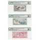 Rwanda-Burundi 10, 20, 50 Francs Set 3 PCS, 1960, P-2, 3, 4, PMG 30 35 VF