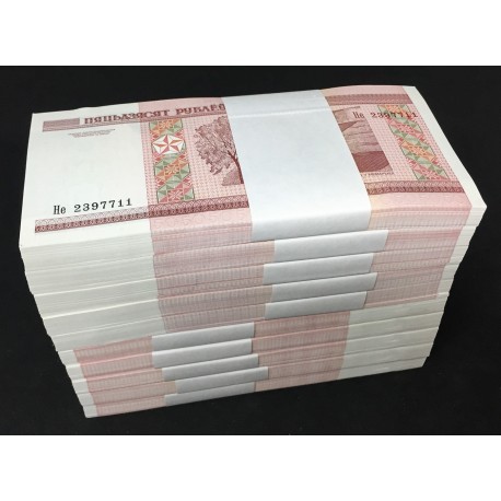 Belarus 50 Rubles X 1000 PCS, Brick, 2000 (2010), P-25b, UNC