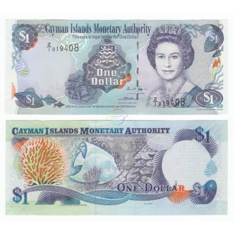 Cayman Islands 1 Dollar, Replacement, QE II, 2006, P-33r, UNC
