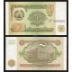 Tajikistan 1 Ruble X 100 PCS, Full Bundle, 1994, P-1, UNC