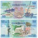 Cook Islands 50 Dollars, AAA Prefix, 1992, P-10, UNC