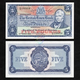 Scotland 5 Pounds, 1968, P-170, UNC