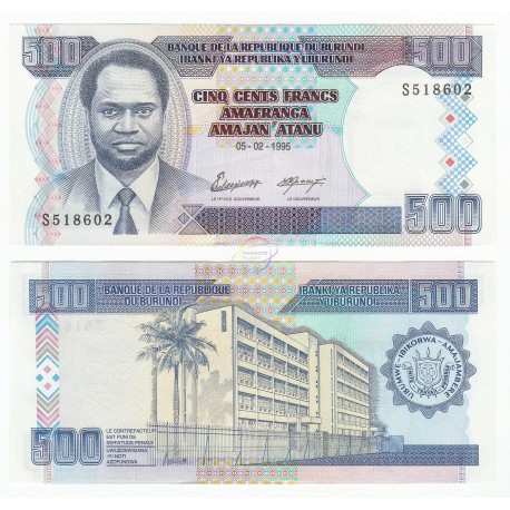 Burundi 500 Francs, 1995, P-37A, UNC