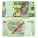 Congo D.R. 1,000 Francs, Specimen, 2013, P-101s, UNC