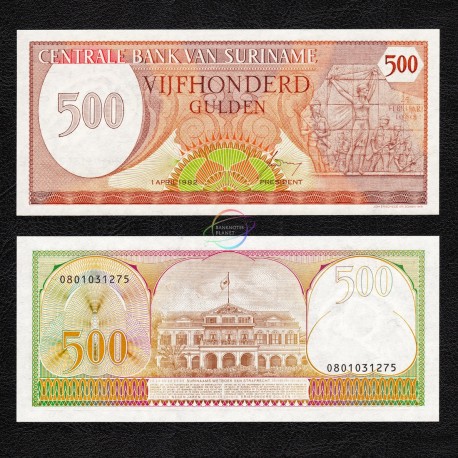 Suriname 500 Gulden, 1982, P-129, UNC