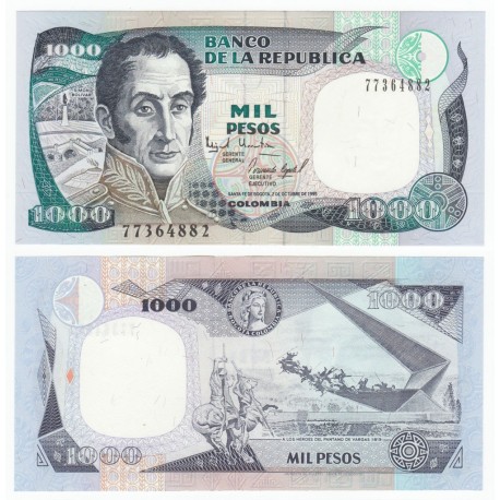 Colombia 1,000 Pesos, 1995, P-438, UNC