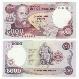 Colombia 5,000 Pesos, 1994, P-440, UNC