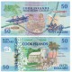 Cook Islands 50 Dollars X 5 PCS, AAA Prefix, 1992, P-10, UNC