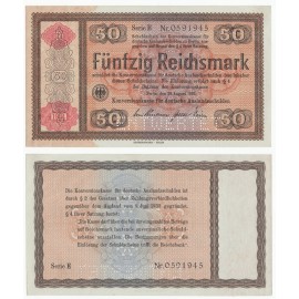 Germany 50 Reichsmark, 1934, P-211, Konversionskasse, ENTWERTET, AUNC