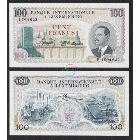 Luxembourg 100 Francs, 1968, P-14, UNC