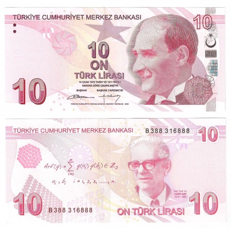 Turkey 10 Lira, 2009 (2012), P-223, UNC