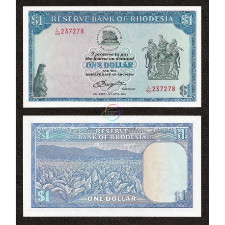Rhodesia 1 Dollar, 1978, P-34c, UNC