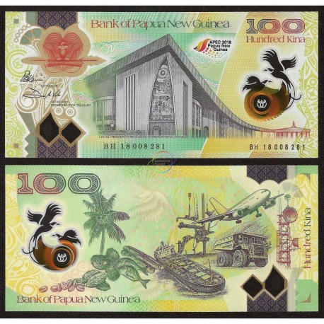 Papua New Guinea 100 Kina Commemorative, 2018, P-New, Polymer, UNC