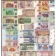 World 100 PCS Uncirculated Banknotes Set 52 Different Countries UNC