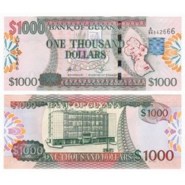 Guyana 1,000 Dollars, 2006, P-38b, UNC