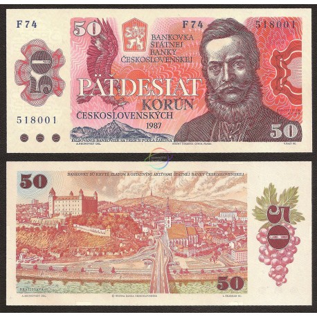 Czechoslovakia 50 Korun, 1987, P-96, UNC