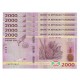Burundi 2,000 Francs X 5 PCS, 2015, P-52, UNC