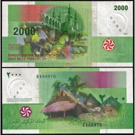 Comoros 2000 Francs, 2005, P-17, UNC