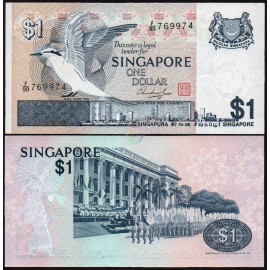 Singapore 1 Dollar, 1976, P-9, UNC