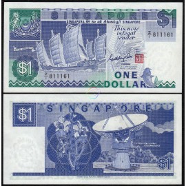 Singapore 1 Dollar, Z/1 Replacement, Sign GKS, 1987, P-18a, UNC