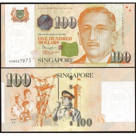 Singapore 100 Dollars, 2 Stars, 2018, P-50, UNC