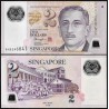 Singapore 2 Dollars, 3 Solid Stars, 2019, P-46l, Polymer, UNC