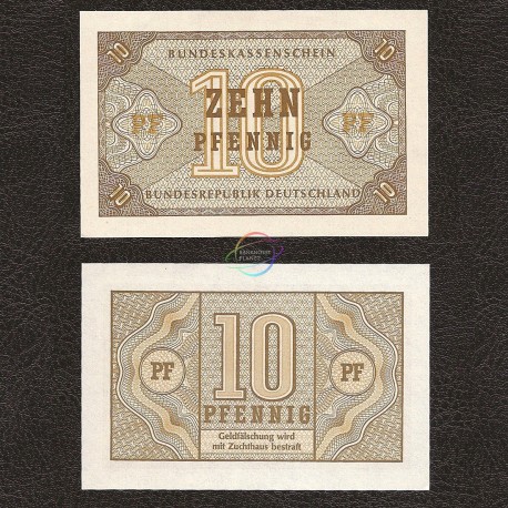 Germany Federal Rep. 10 Pfennig, 1967, P-26, UNC